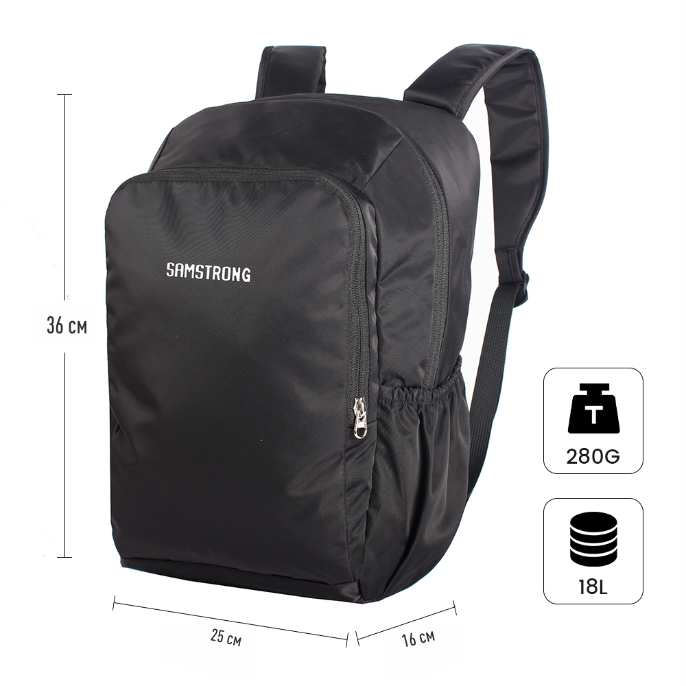 B0287 CASUAL BACKPACK Рюкзак (черный)