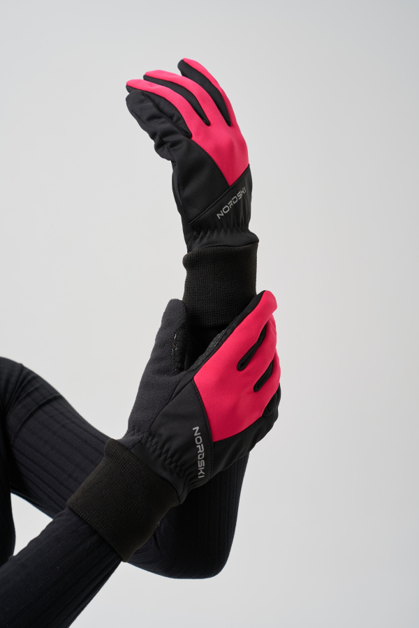 Перчатки Nordski Motion Black/Pink WS (9-M, Black/Pink, , , , , )