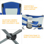 King Camp 3818 arms chair кресло скл. cталь (84х50х96, черно-серый)