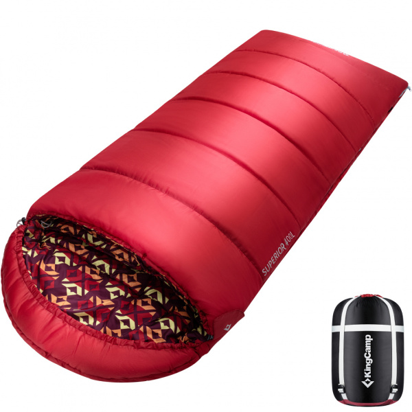 King Camp 2002 superior 400l -18с 205x84 спальный мешок (-18°c, красный, левый)