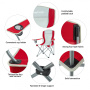 King Camp 3818 arms chair кресло скл. cталь (84х50х96, черно-серый)