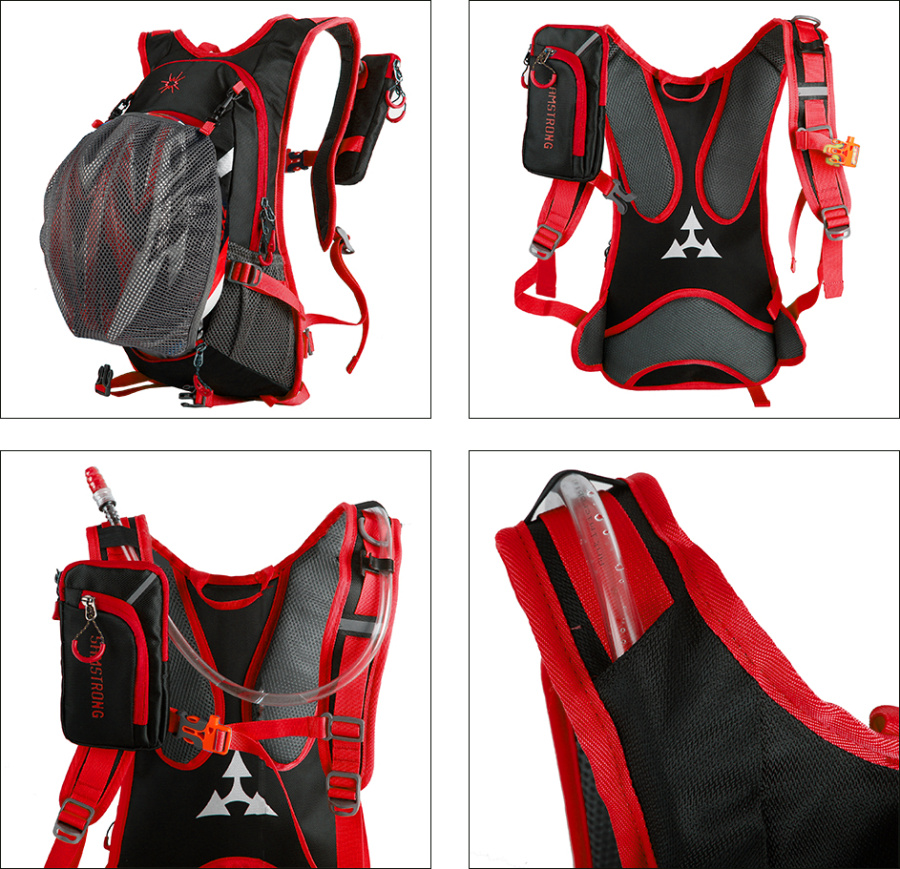 B0462 CYCLING BAG Рюкзак (черный/зеленый)