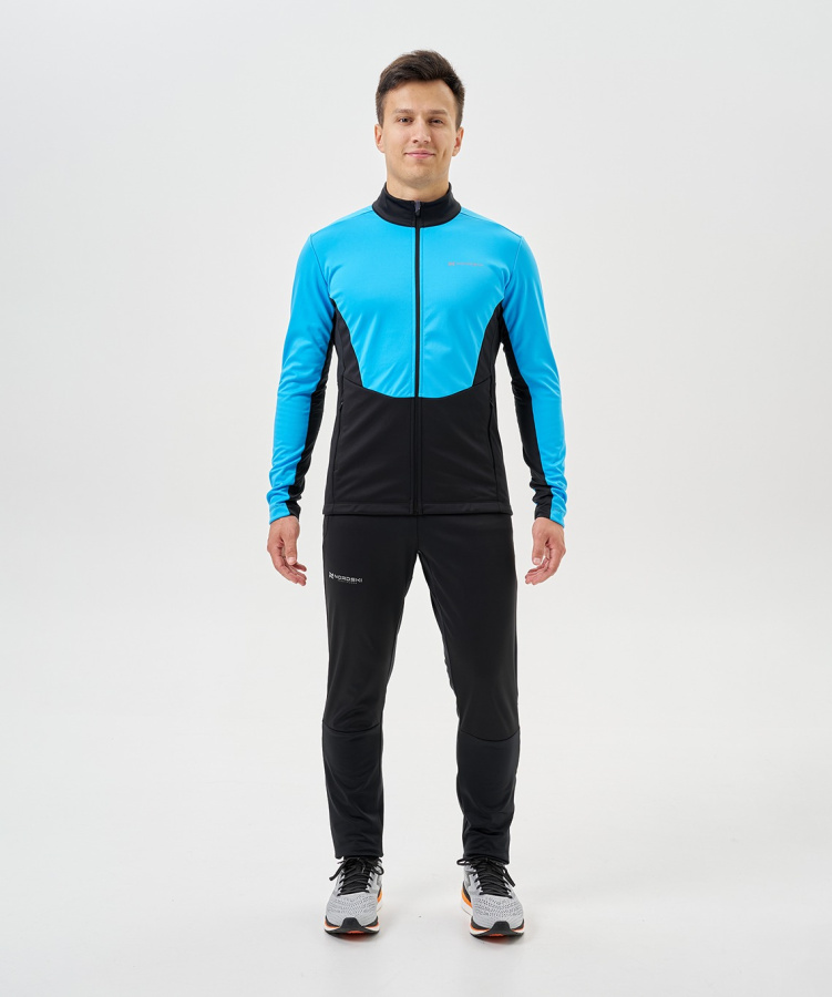 Тренировочная куртка Nordski Advance Light Blue/Black (52-XL, Light Blue/Black, , , , , )