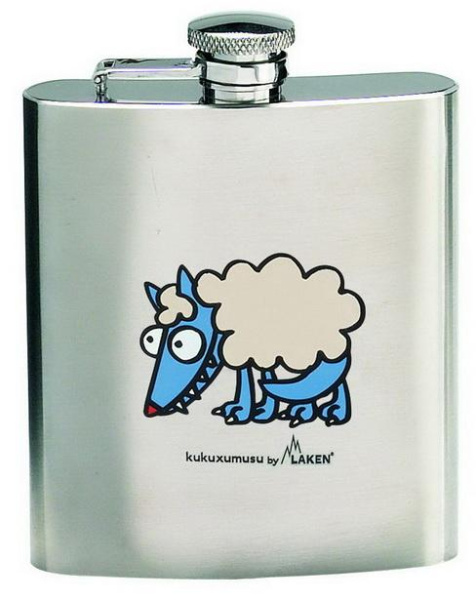 Фляга HIPFLASK Kukuxumuxu KP8-E плоская lobo (, , , 0.23)