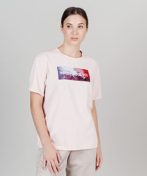 Футболка Nordski Simple Logo Soft Pink W (36, Soft Pink, , , , , )