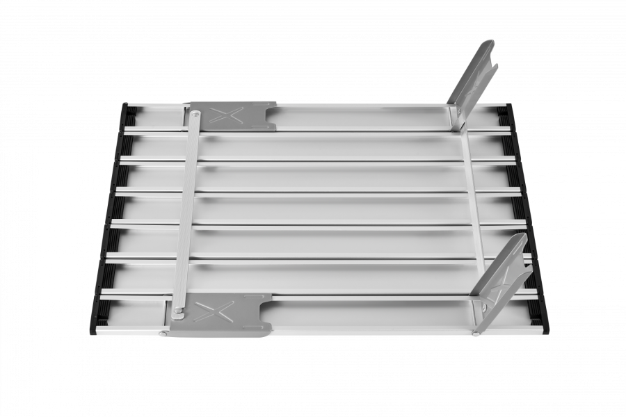 2403 MINI ALUNIUM TABLE L стол скл. алюм (серебристый)