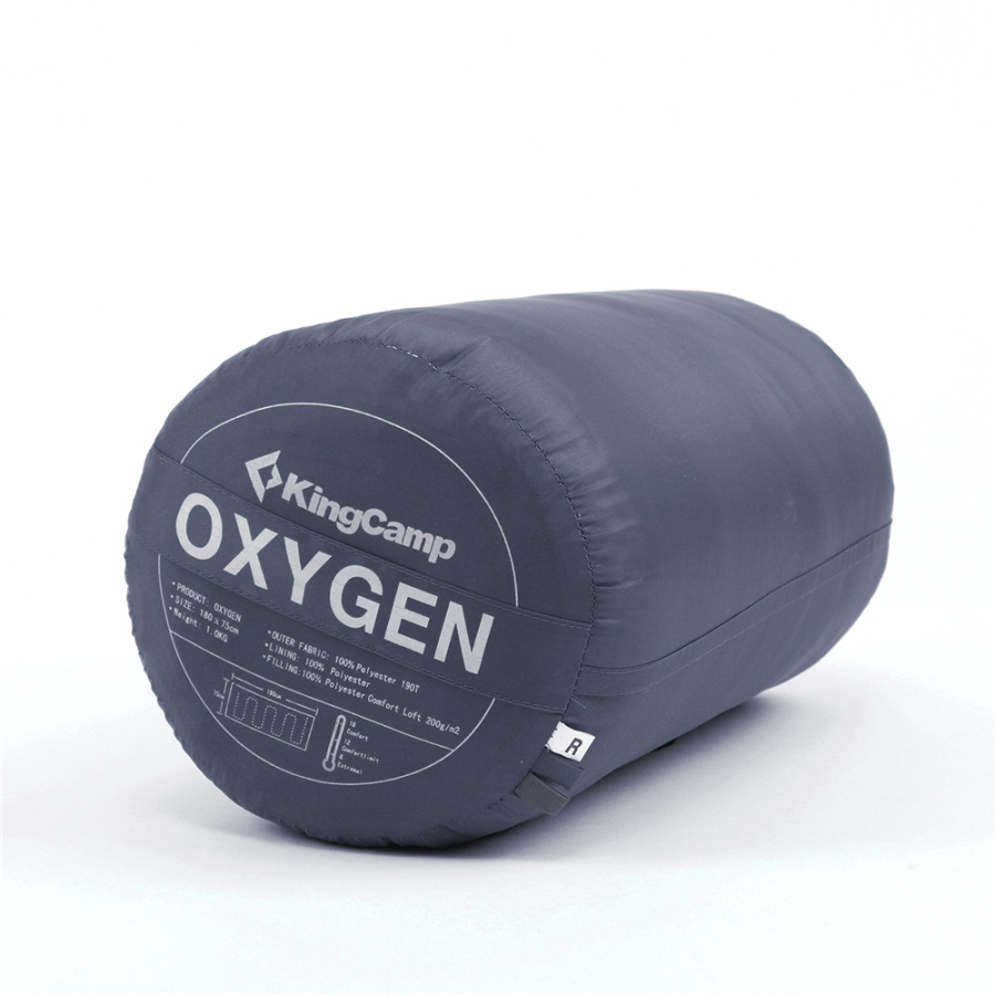 3122 OXYGEN +8С 180x75 спальный мешок (зелёный, левый)