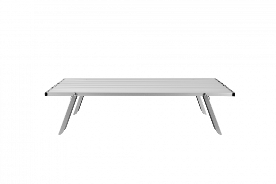 2403 MINI ALUNIUM TABLE L стол скл. алюм (серебристый)