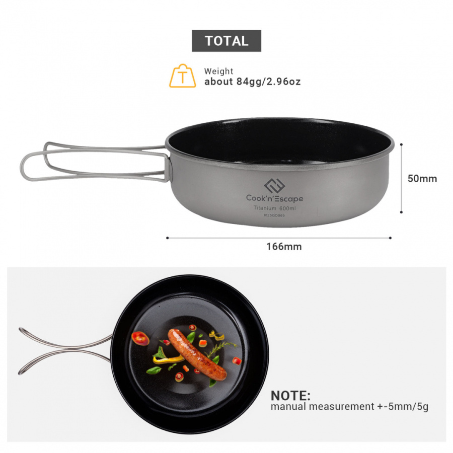 King Camp ca2109 titanium frying pan сковорода со складными ручками