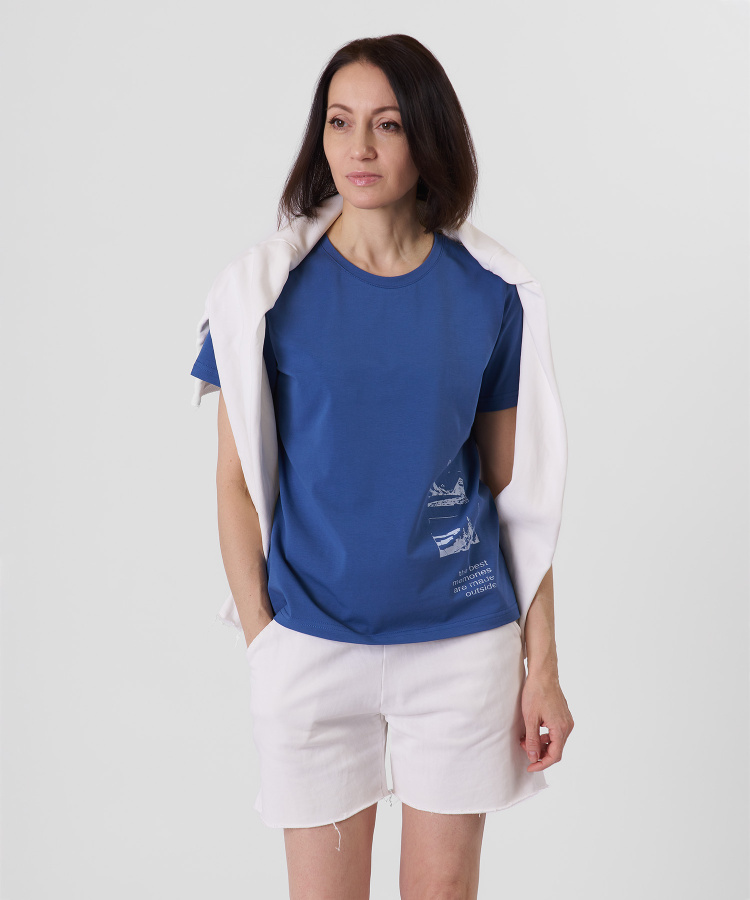 Футболка Memory Женская (XL, 9700/деним, , , , , )