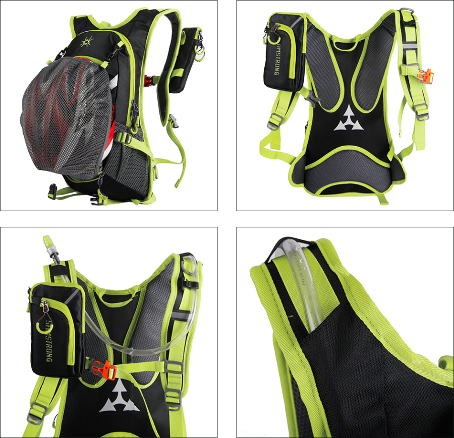 B0462 CYCLING BAG Рюкзак (черный/зеленый)