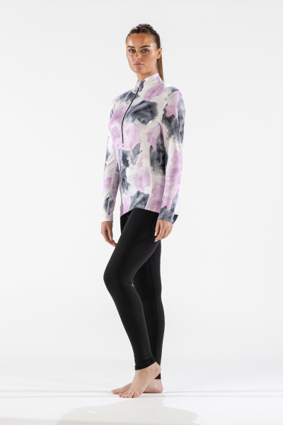 Термобелье водолазка женская COZY WATERCOLOUR ZIP NECK (S, 710 Pink, , , , , )