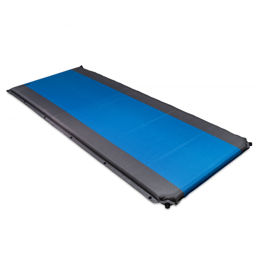 CAMPER WIDE MAT самонадувающиеся коврики (200х81х5 см, серый/синий)