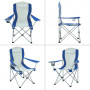 King Camp 3818 arms chair кресло скл. cталь (84х50х96, черно-серый)