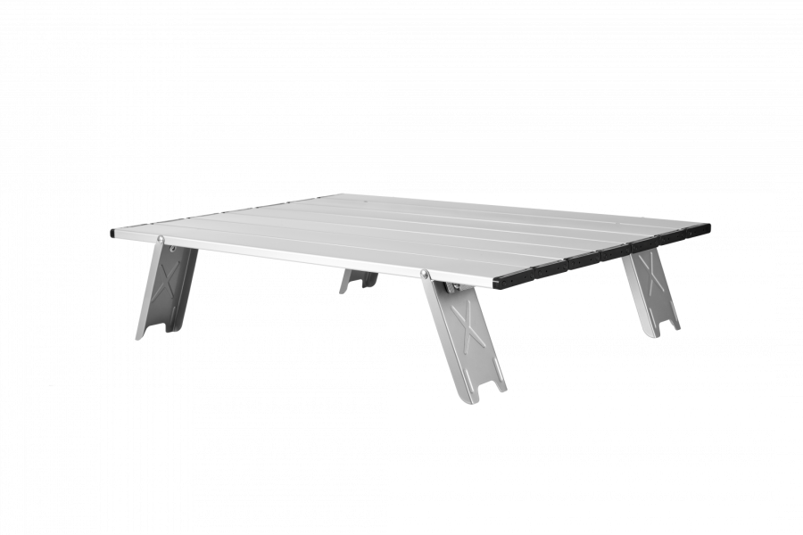 2403 MINI ALUNIUM TABLE L стол скл. алюм (серебристый)