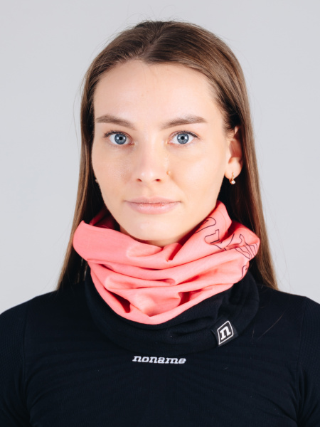 *Снуд NONAME FLEECE NECKWARMER SALMON ROSE 2001827-0277 (One Size, Розовый/черный, , , , , )