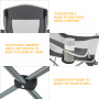 King Camp 3818 arms chair кресло скл. cталь (84х50х96, черно-серый)