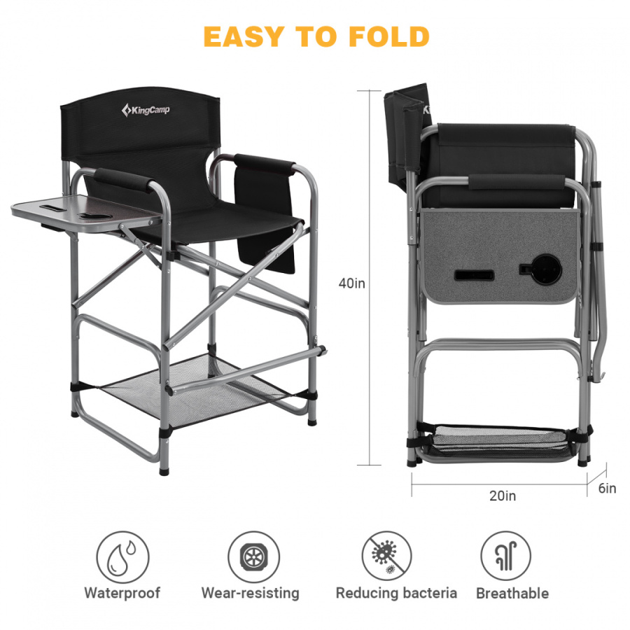 2023 Tall Director Chair кресло скл. сталь (82/58×59×67/103 cm)