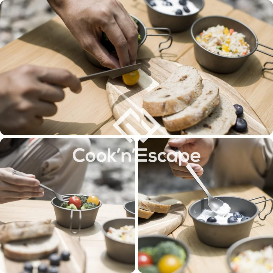 Cook 'n' Escape ca2005 3-piece titanium cutlery set набор стол. приборов