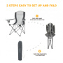 King Camp 3818 arms chair кресло скл. cталь (84х50х96, черно-серый)