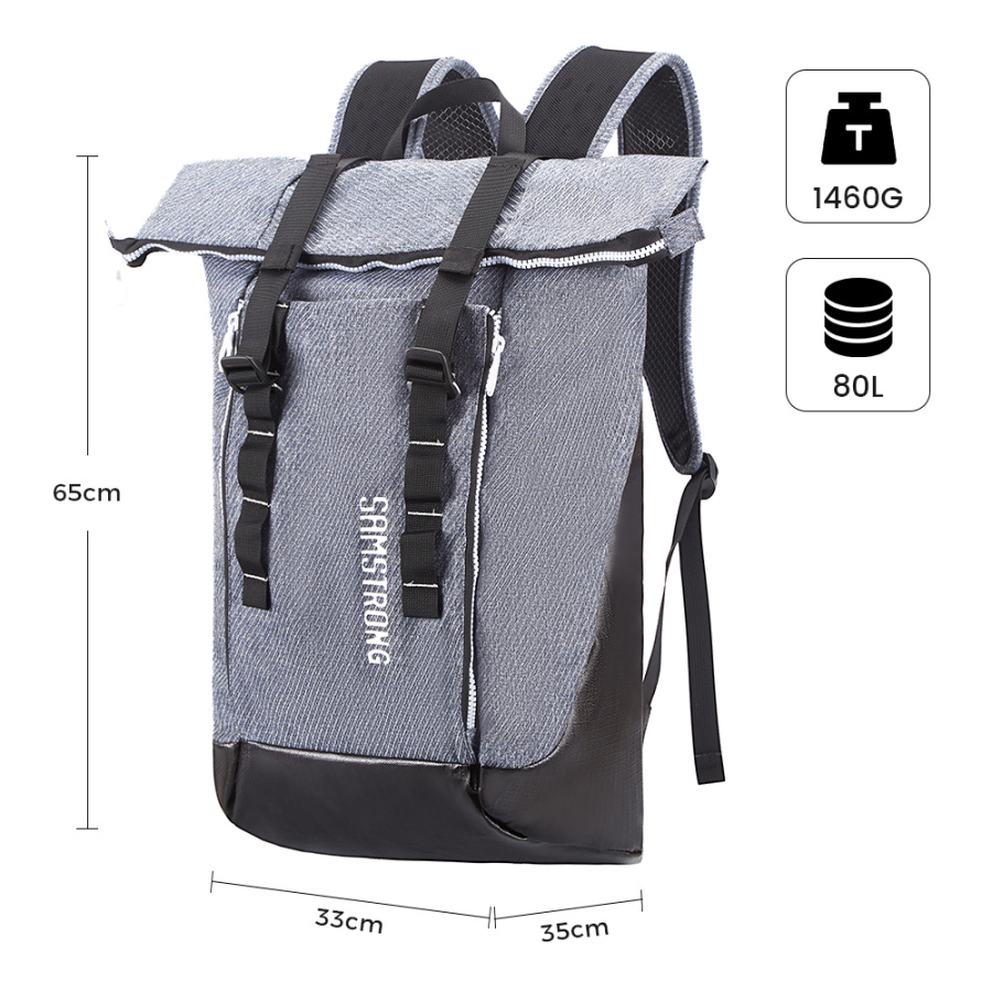 B0369 CASUAL BACKPACK Рюкзак (серый)