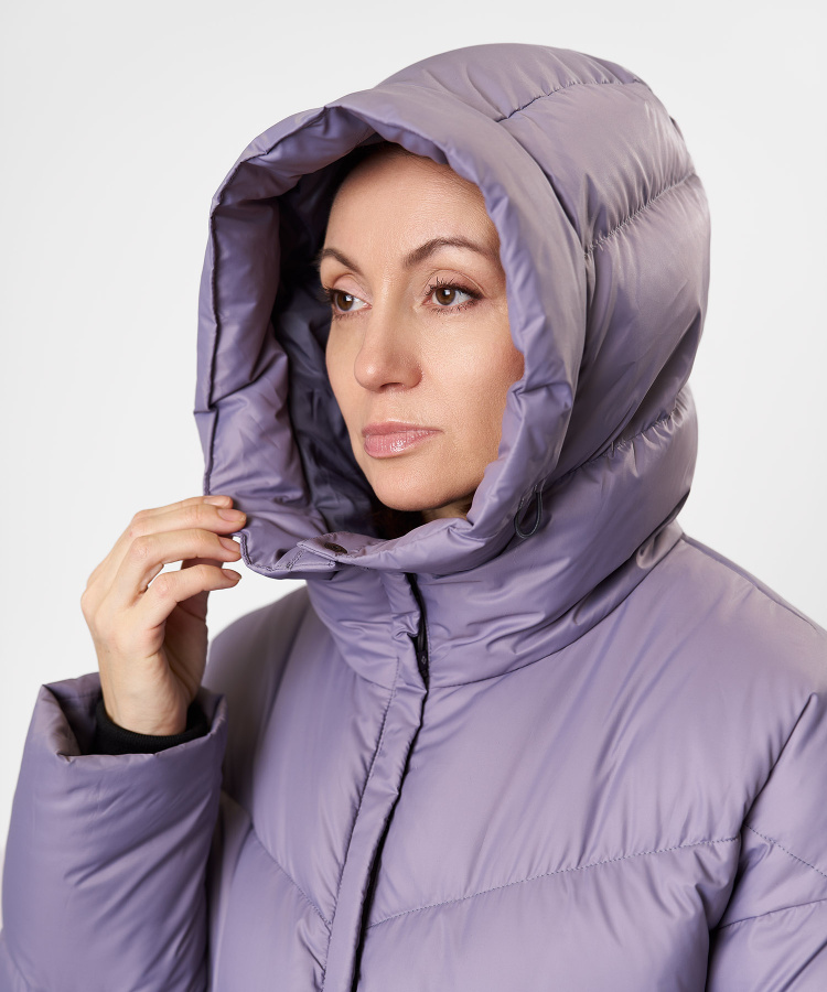Пальто пуховое Astra Женское (XL, 0700/т.лиловый, , , , , )