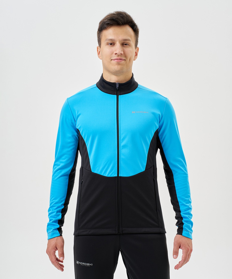Тренировочная куртка Nordski Advance Light Blue/Black (52-XL, Light Blue/Black, , , , , )