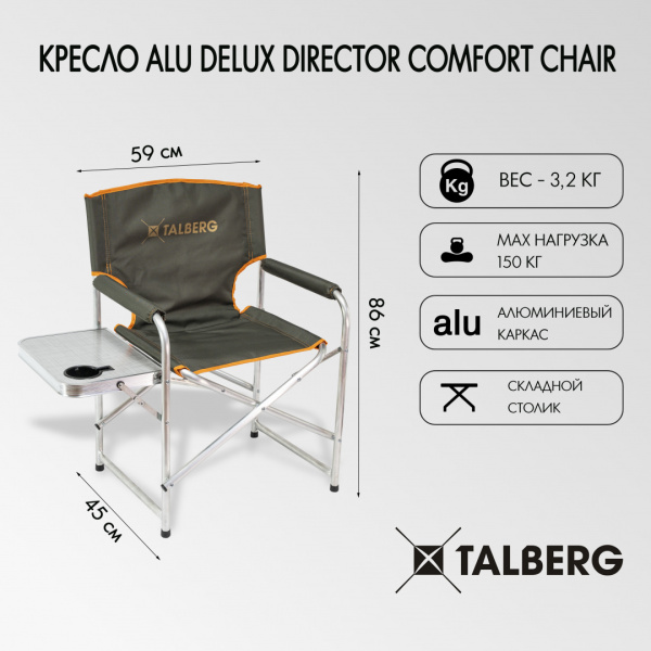 Talberg кресло alu delux director comfort chair (59x45x86)